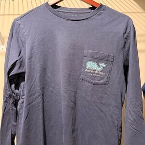 Vineyard Vines Men's Navy New Orleans Long Sleeve Shirt